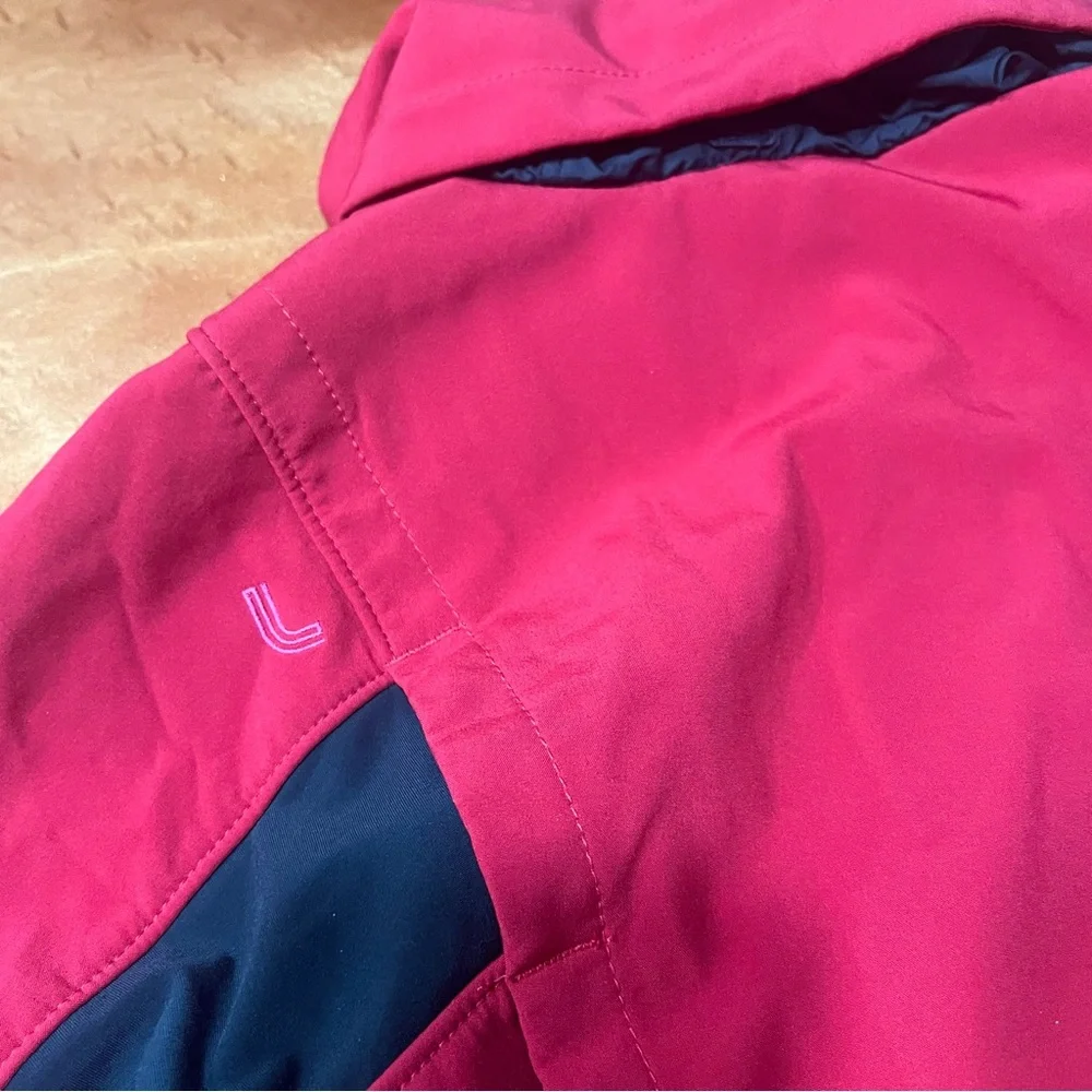 Lole Full zip jacket size small red black pink full zip Thumbholes
